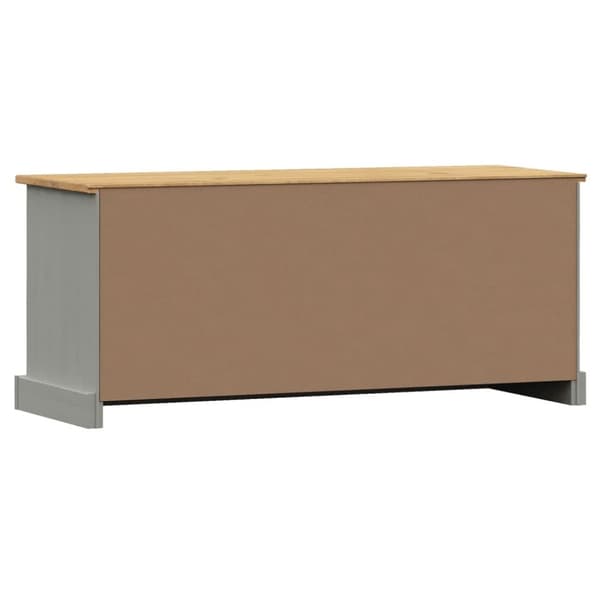 vidaXL skobænk VIGO 106x35x45 cm massivt fyrretræ grå