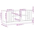 Miniatyrbillede 9 af 10: vidaXL skobænk VIGO 106x35x45 cm massivt fyrretræ grå