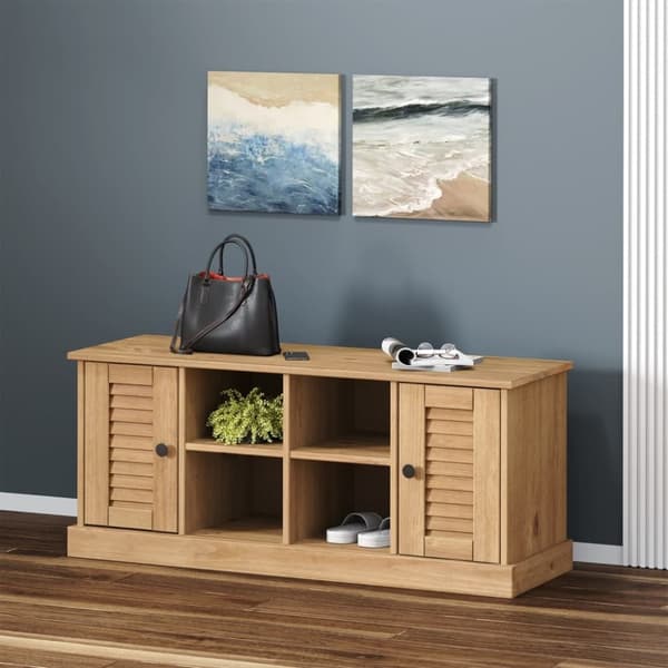 vidaXL Kenkäpenkki VIGO 106x35x45 cm täysi mänty