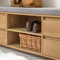 Miniatyrbillede 5 af 6: SoBuy Skobænk med hynde Skoholder med sæde Entrébænk Skoskab FSR149-N