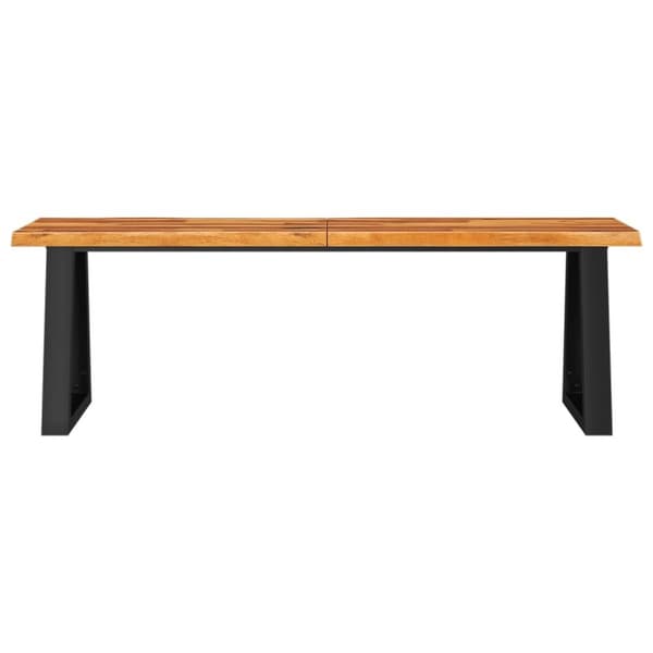 vidaXL Benk med naturlig kant 140 cm heltre akasie