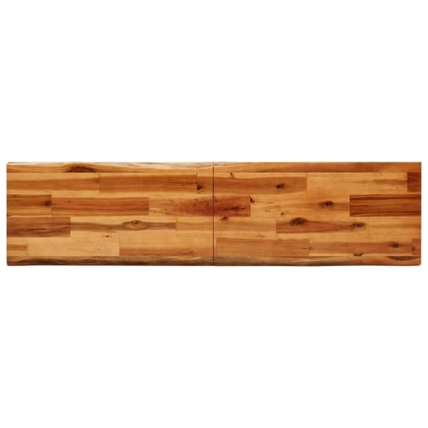 vidaXL Benk med naturlig kant 140 cm heltre akasie