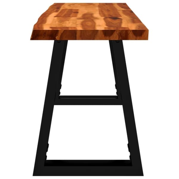 vidaXL Benk med naturlig kant 110 cm heltre akasie