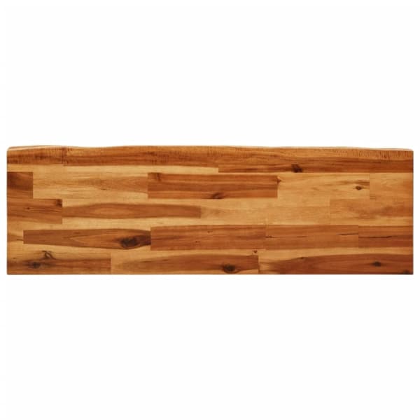 vidaXL Benk med naturlig kant 110 cm heltre akasie