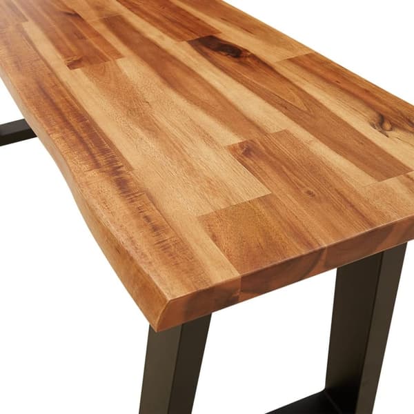 vidaXL Benk med naturlig kant 110 cm heltre akasie