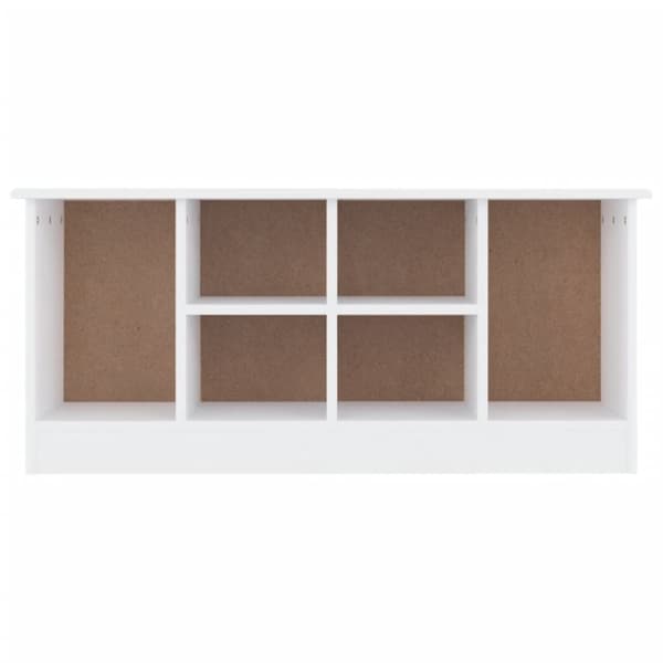 vidaXL skobænk ALTA 100x35x45 cm massivt fyrretræ hvid