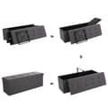 Miniatyrbillede 7 af 8: Rootz Hocker Linned - Opbevaringsbænk - Hockers med opbevaringsplads - bænk med opbevaring - Grå - 110 x 38 x 38 cm