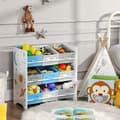 Miniatyrbild 5 av 7: Rootz Toy organizer - Leksaksskåp - Förvaringsskåp barnrum - Vit - 62,5 x 29,5 x 60 cm