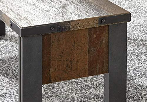 Rootz Living Room Bench - Seating - Lounge Seat - Furnishing Stool - Daybed - Ottoman - Old Wood NB Replica - 140 x 44 x 35 cm