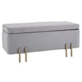 Miniatyrbild 1 av 6: Rootz Storage Chest - Upholstered Bench - Storage Chest Bench - Storage Space - Light Grey