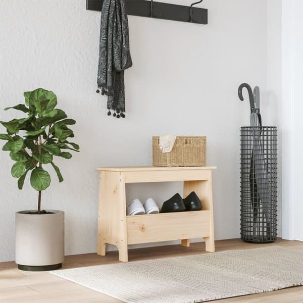 vidaXL Gangbenk 60x28x45 cm heltre furu