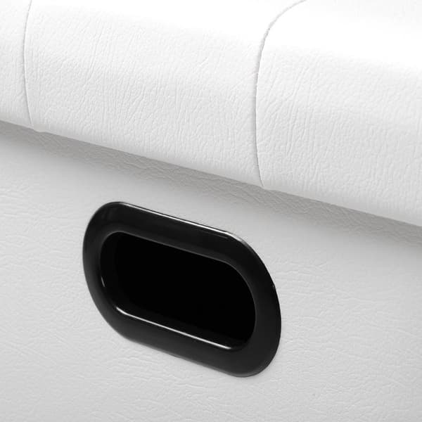 Rootz Sitzhocker - Opbevaringsskammel - Siddekiste - Fodskammel - Organisatorisk osmannisk - Polstret bænk - Møbelkube - Hvid - 37,5x37,5x38cm