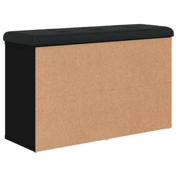 vidaXL skobænk 82x32x50 cm konstrueret træ sort