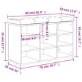 Miniatyrbillede 10 af 10: vidaXL skobænk 82x32x50 cm konstrueret træ sort