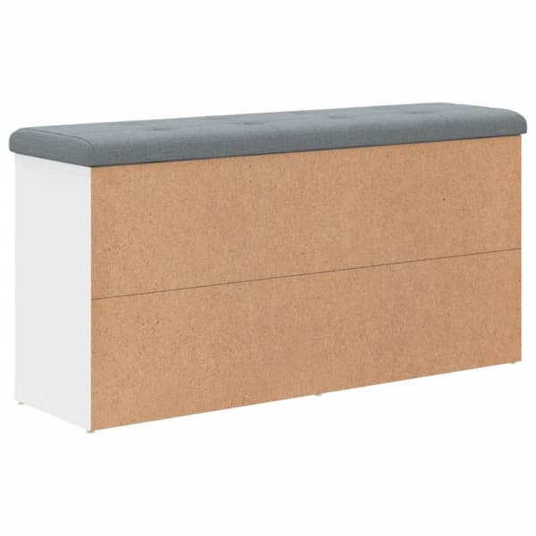 vidaXL skobænk 102x32x50 cm konstrueret træ hvid