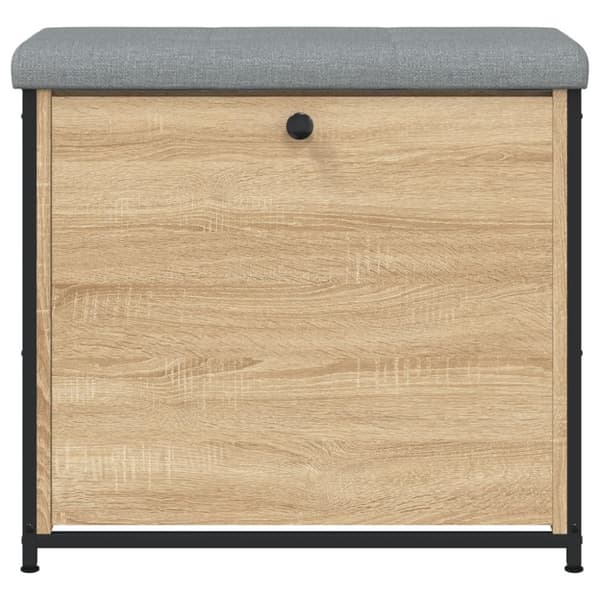 vidaXL skobænk med vippeskuffe 62x32x56 cm sonoma-eg