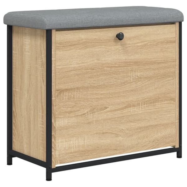 vidaXL skobænk med vippeskuffe 62x32x56 cm sonoma-eg