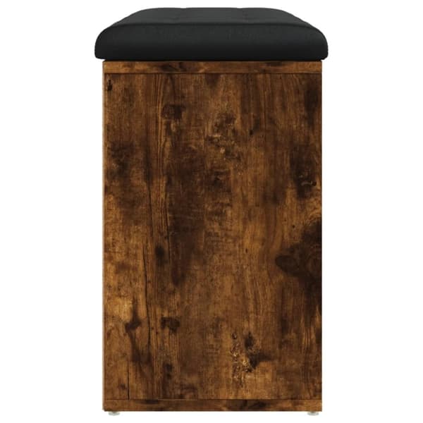 vidaXL Skobänk rökfärgad ek 82x32x50 cm konstruerat trä