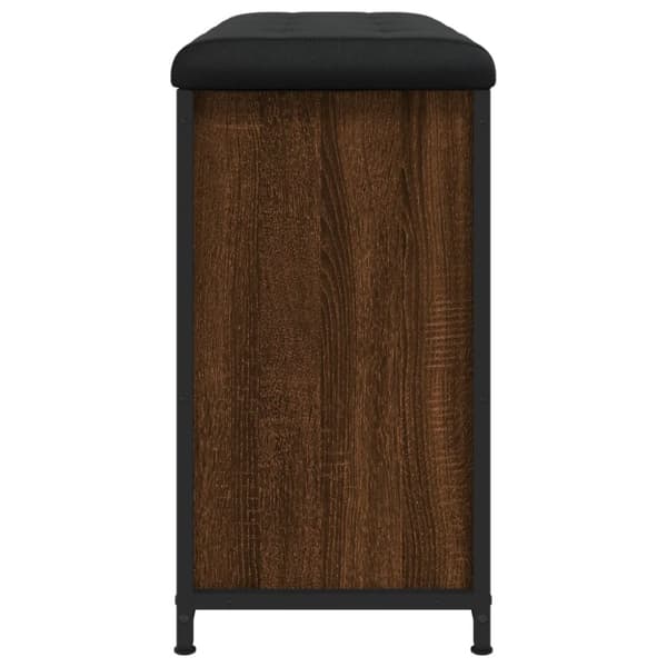 vidaXL Skobänk med flip-låda brun ek 82x32x56 cm