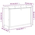 Miniatyrbild 10 av 11: vidaXL Skobänk med flip-låda brun ek 82x32x56 cm