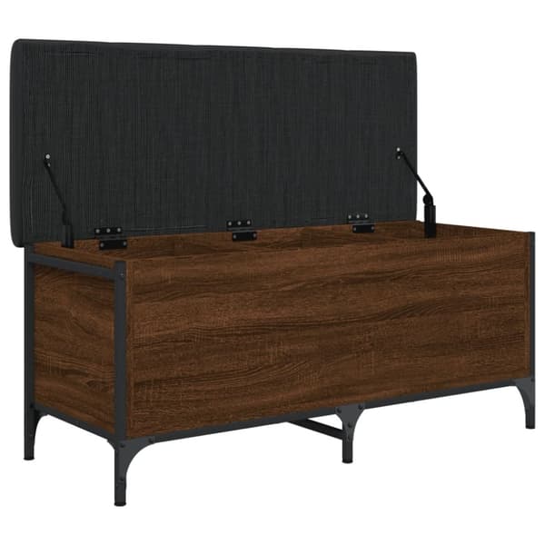 vidaXL opbevaringsbænk 102x42x45 cm konstrueret træ brun egetræsfarve