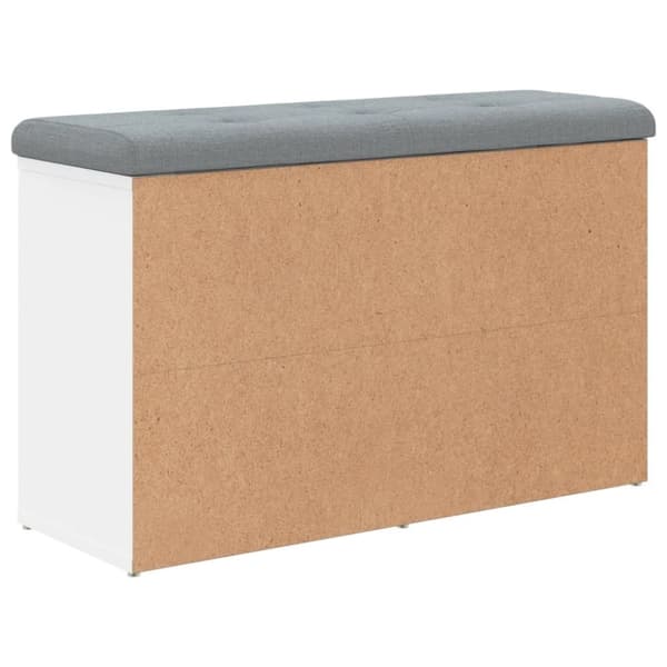 vidaXL skobænk 82x32x50 cm konstrueret træ hvid