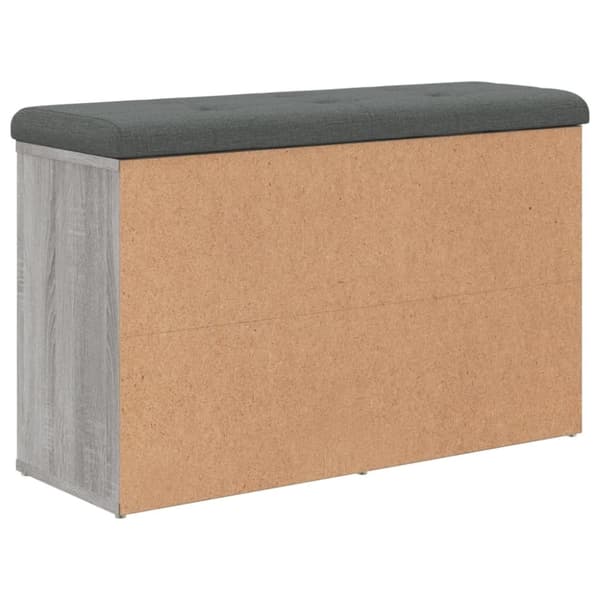 vidaXL skobænk 82x32x50 cm konstrueret træ grå sonoma-eg