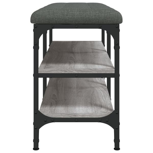 vidaXL skobænk 82x32x47 cm konstrueret træ grå sonoma-eg