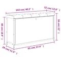 Miniatyrbillede 10 af 11: vidaXL skobænk med vippeskuffe 102x32x56 cm røget egetræsfarve