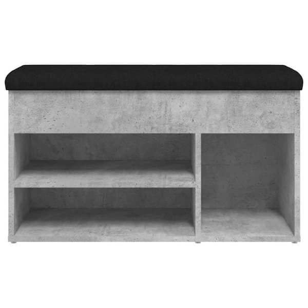 vidaXL Skobänk betonggrå 82x32x45,5 cm konstruerat trä