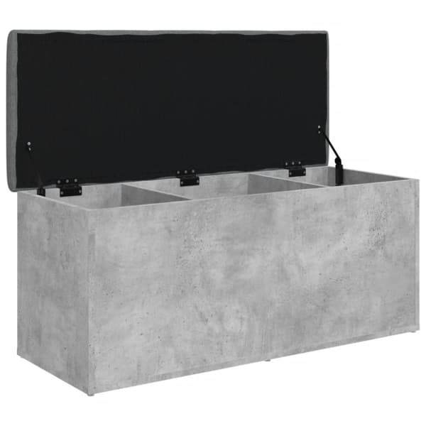 vidaXL opbevaringsbænk 102x42x45 cm konstrueret træ betongrå