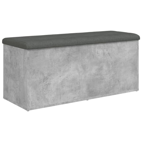 vidaXL opbevaringsbænk 102x42x45 cm konstrueret træ betongrå