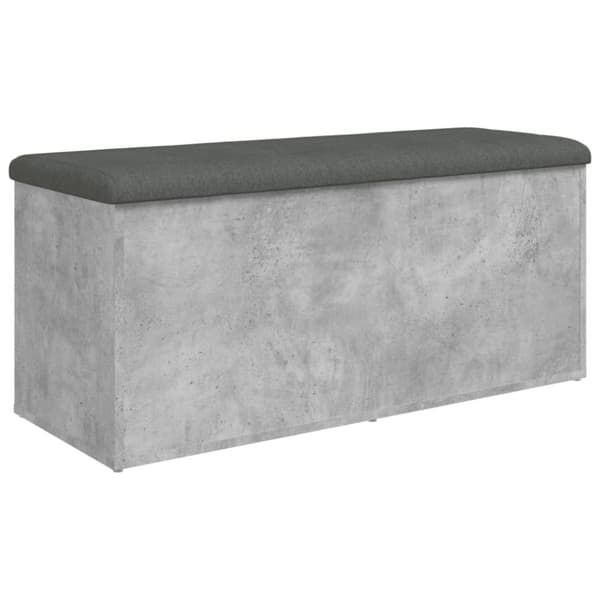 vidaXL opbevaringsbænk 102x42x45 cm konstrueret træ betongrå