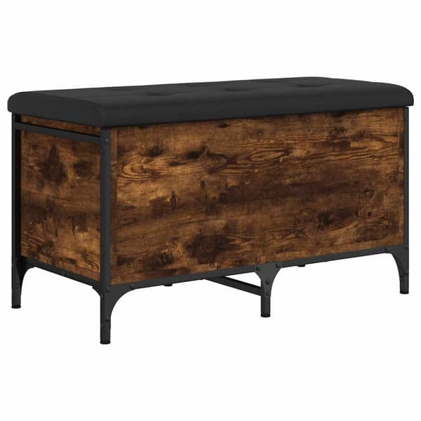 vidaXL skobænk 82x42x45 cm konstrueret træ røget egetræsfarve