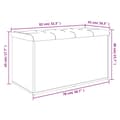 Miniatyrbillede 10 af 10: vidaXL opbevaringsbænk 82x42x45 cm konstrueret træ sort