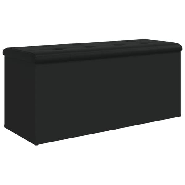 vidaXL Förvaringsbänk svart 102x42x45 cm konstruerat trä
