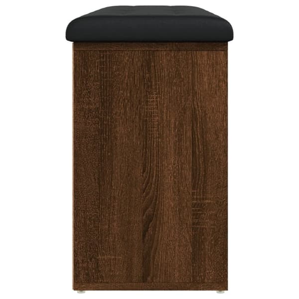 vidaXL skobænk 102x32x50 cm konstrueret træ brun egetræsfarve