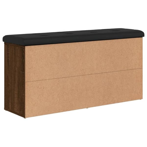 vidaXL skobænk 102x32x50 cm konstrueret træ brun egetræsfarve