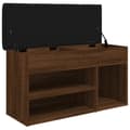 Miniatyrbillede 4 af 11: vidaXL skobænk 82x32x45,5 cm konstrueret træ brun egetræsfarve