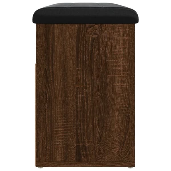 vidaXL skobænk 82x32x45,5 cm konstrueret træ brun egetræsfarve