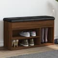 Miniatyrbillede 11 af 11: vidaXL skobænk 82x32x45,5 cm konstrueret træ brun egetræsfarve
