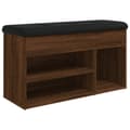 Miniatyrbillede 1 af 11: vidaXL skobænk 82x32x45,5 cm konstrueret træ brun egetræsfarve