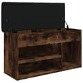 Miniatyrbillede 5 af 11: vidaXL skobænk 82x32x45,5 cm konstrueret træ røget egetræsfarve