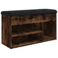 Miniatyrbillede 2 af 11: vidaXL skobænk 82x32x45,5 cm konstrueret træ røget egetræsfarve