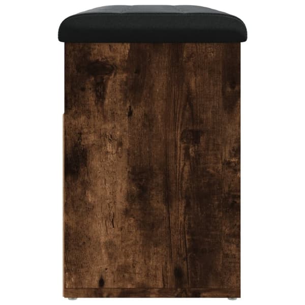 vidaXL Skobänk rökfärgad ek 82x32x45,5 cm konstruerat trä