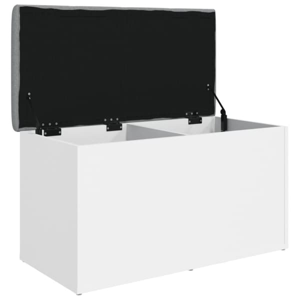 vidaXL Förvaringsbänk vit 82x42x45 cm konstruerat trä