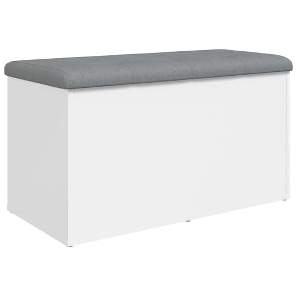 vidaXL Förvaringsbänk vit 82x42x45 cm konstruerat trä