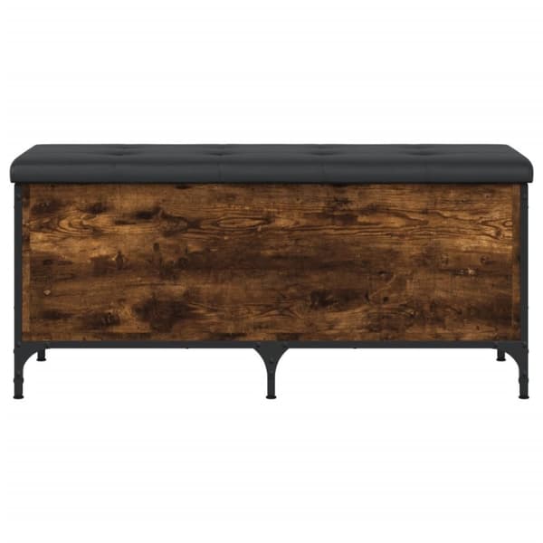 vidaXL skobænk 102x42x45 cm konstrueret træ røget egetræsfarve
