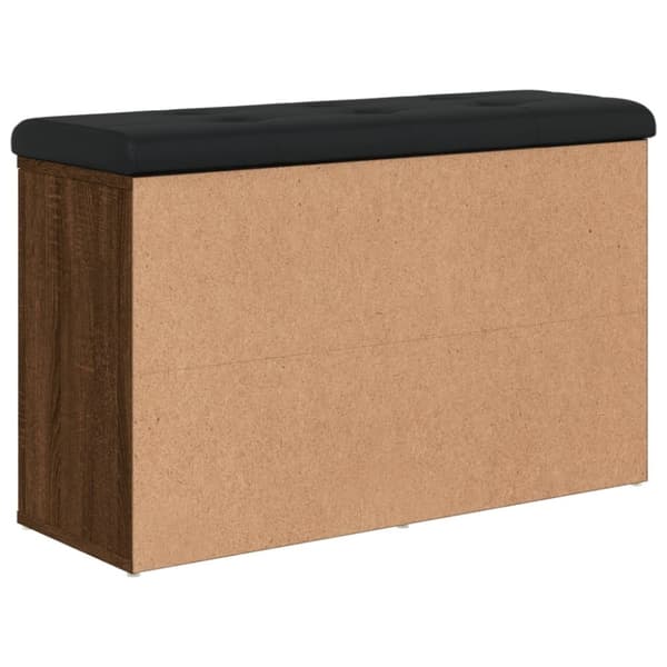 vidaXL Skobänk brun ek 82x32x50 cm konstruerat trä