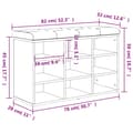 Miniatyrbild 9 av 10: vidaXL Skobänk brun ek 82x32x50 cm konstruerat trä